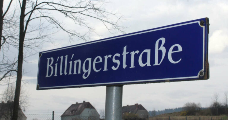 Straßenschild Billingerstrasse in Freistadt