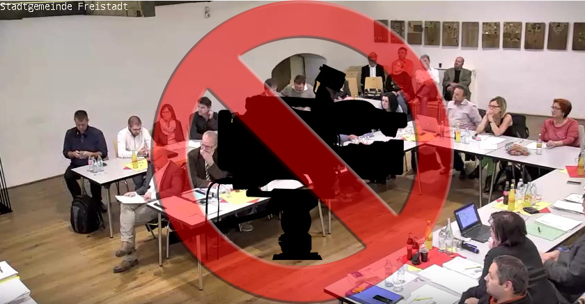 GR Sitzungen uebertragen verboten