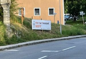 Plakatdiebstahl WiFF Freistadt
