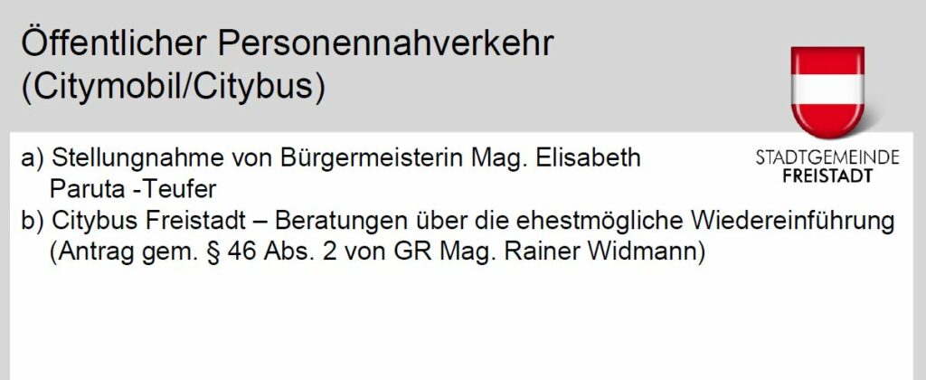 citybus agenda